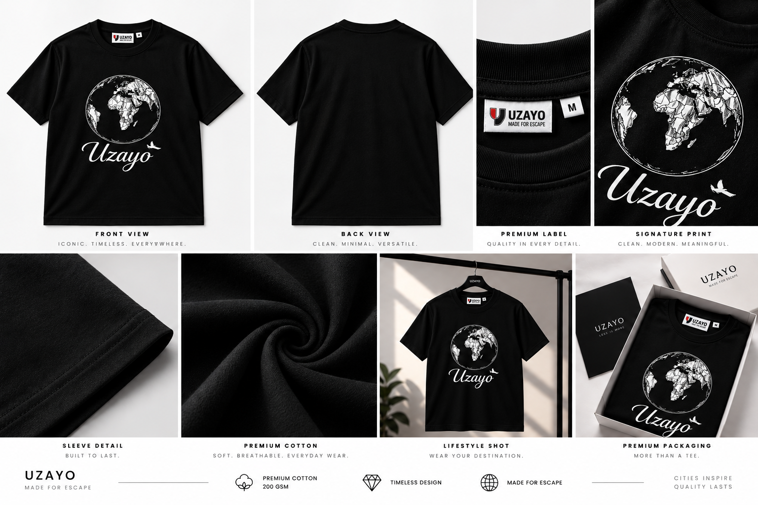 Uzayo Globe Tee